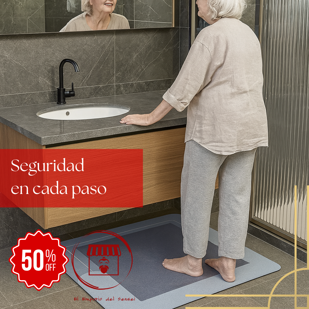 Tapete Antideslizante: Super Absorbente, piso seco y seguro después de cada ducha 😉