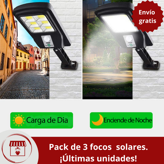 Pack de 3 focos solares ☀️
