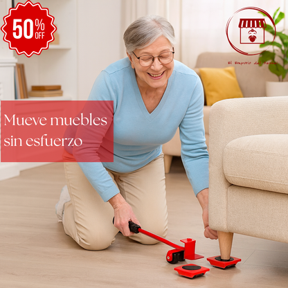 Set de Transporte de Muebles: Desplaza con seguridad, recupera tu autonomía y ordena tu casa cada semana.