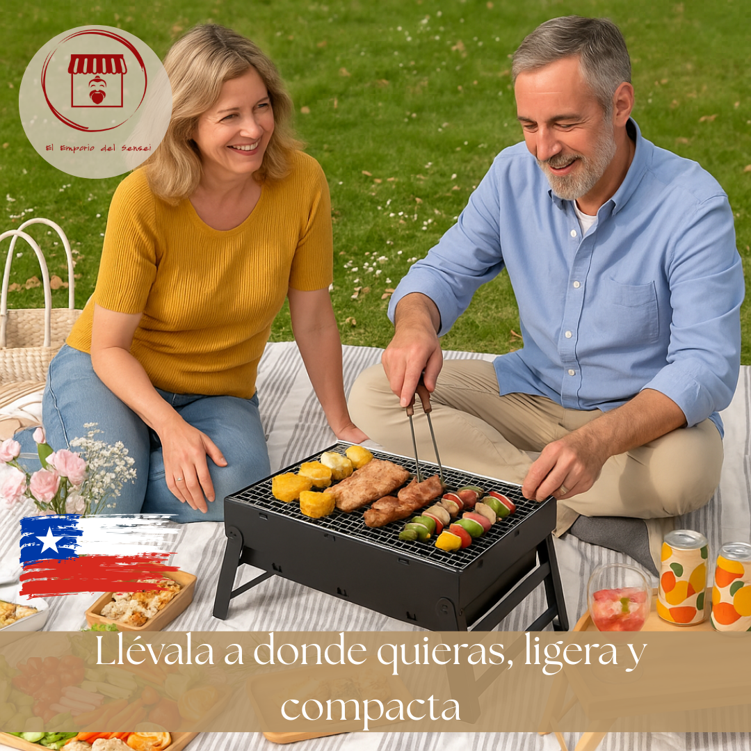 Parrilla de Carbón Portátil: En cualquier lugar, haz un asado completo y seguro para cualquier salida familiar