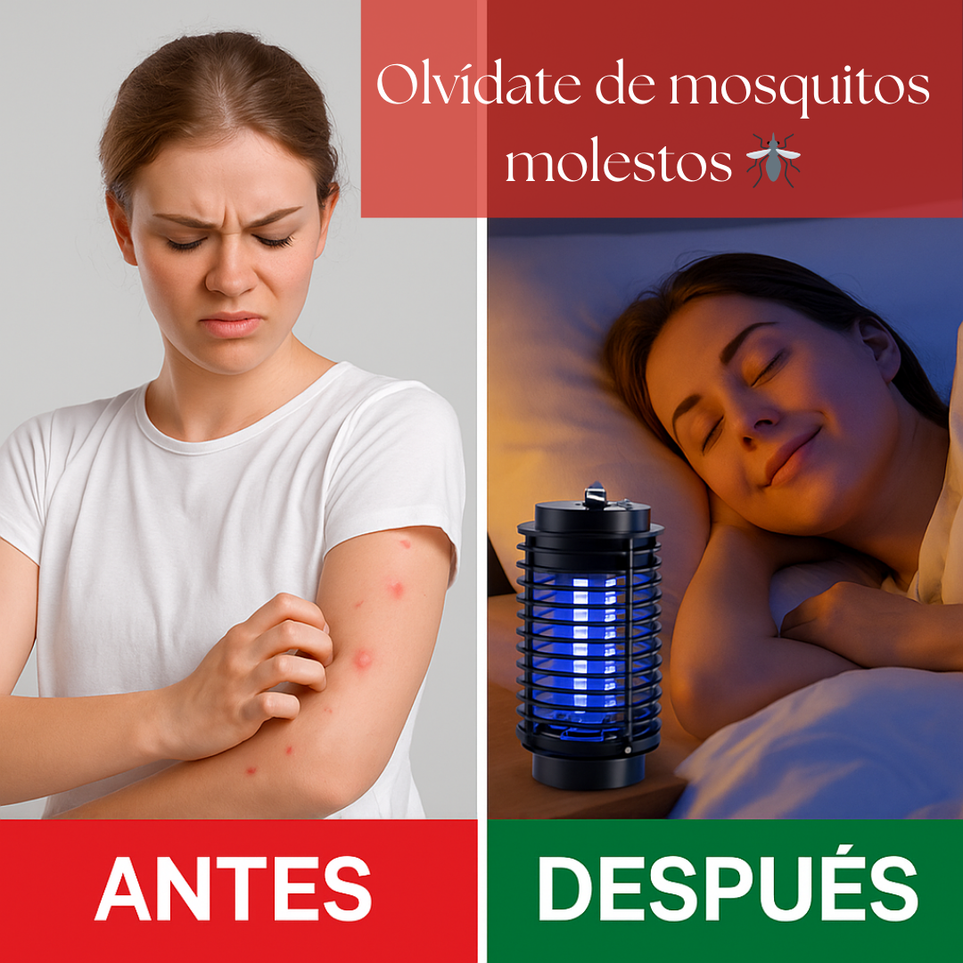 Lámpara antibichos UV: Elimina insectos, descansa sin picaduras cada noche de verano