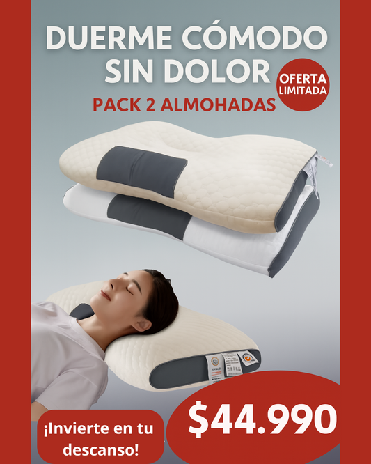 Pack de 2 Almohadas ergonómicas.